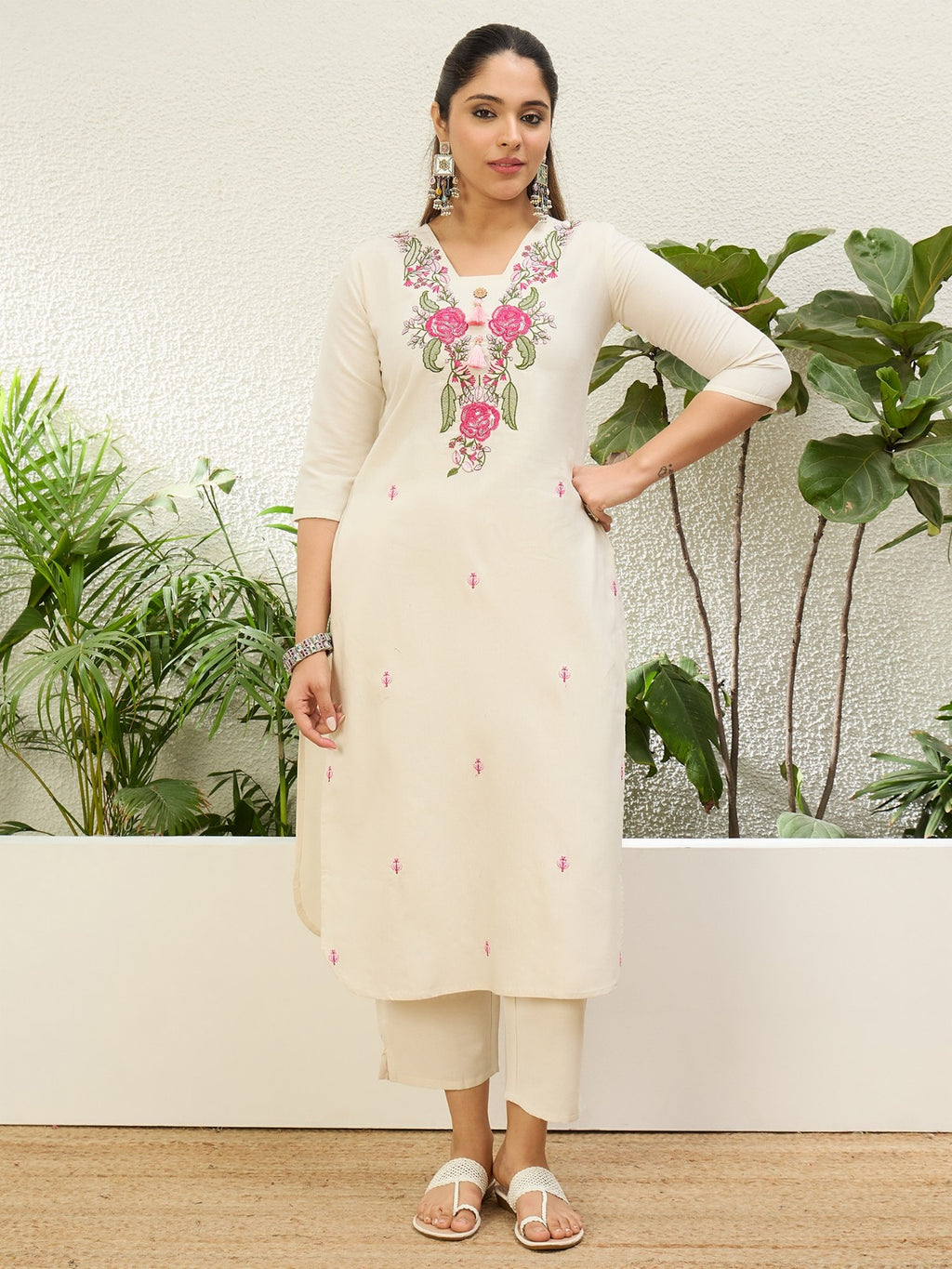 Women's Designer Kurta Pant Set | 2-Piece Ethnic Set