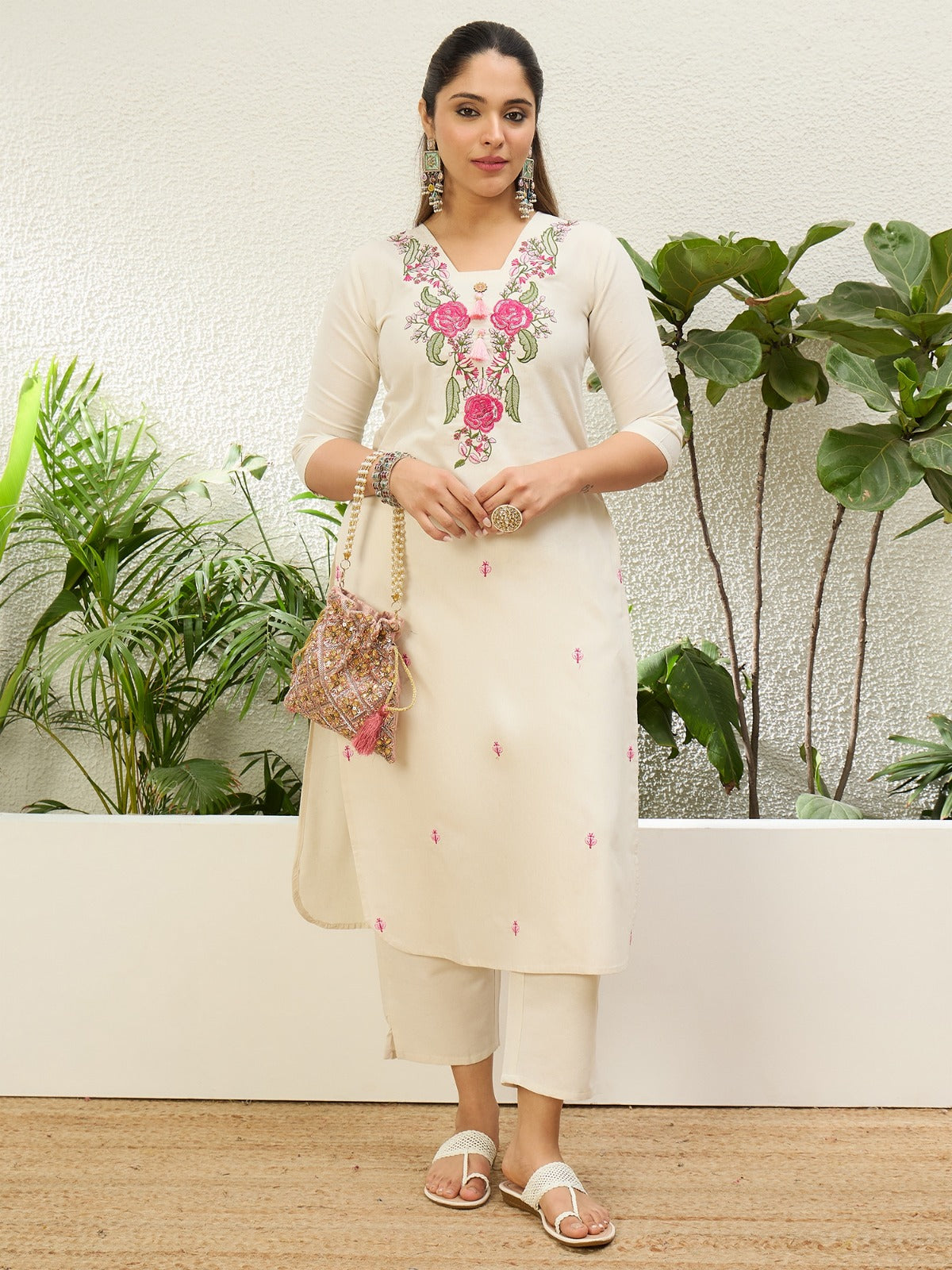 Women's Designer Kurta Pant Set | 2-Piece Ethnic Set